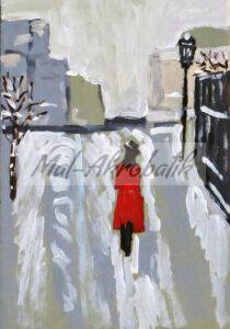 Frau im Winter