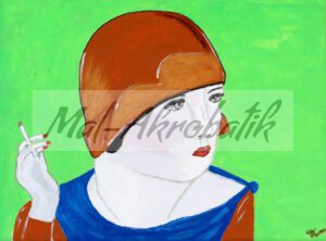 Frau mit Zigarette