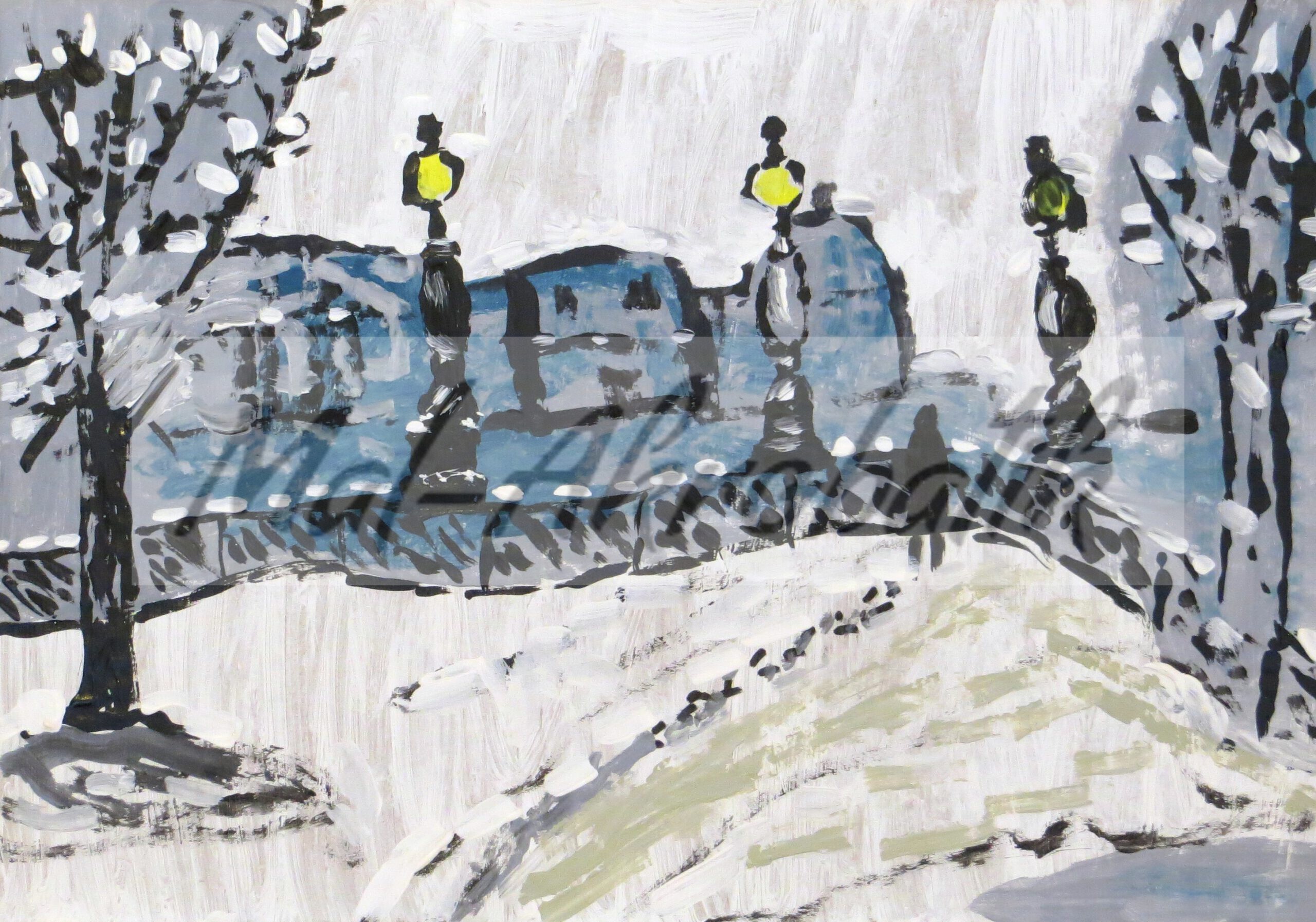 Stadt im Schnee